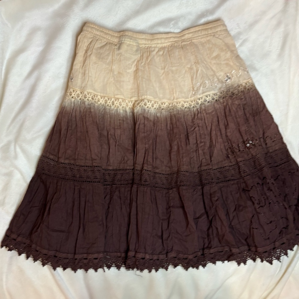 CUTE MIDI OMBRÉ MIDI SKIRT